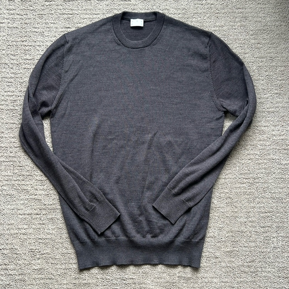 Asket Men’s Merino Sweater Gray Size Medium Long